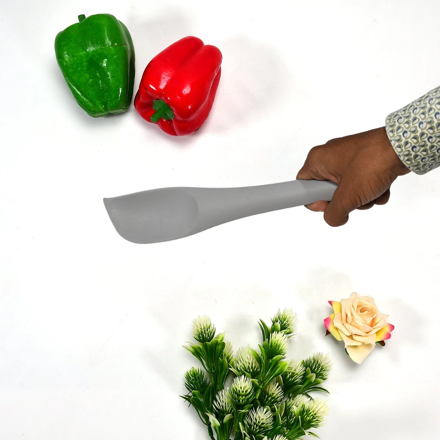 5399 Silicone Spatula Turner, Slotted Spoon, Ladle, Spoon, Spoon Spatula, Spooula, Spatula, Basting Brush Silicon DeoDap 5399 Silicone Spatula Turner, Slotted Spoon, Ladle, Spoon, Spoon Spatula, Spooula, Spatula, Basting Brush Silicon DeoDap
